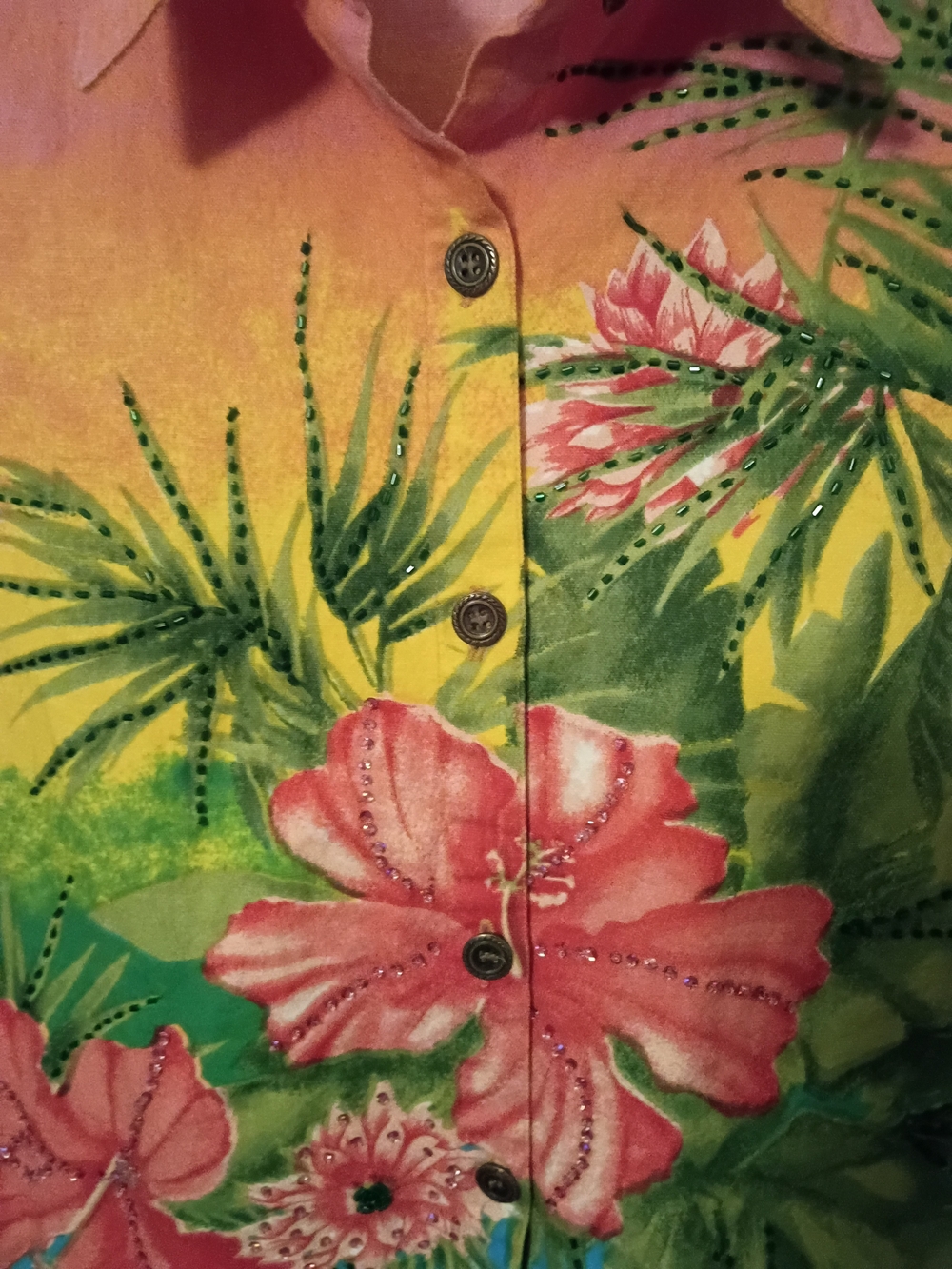 Carrie Allen Pink-Orange Gradient Shirt - Picture 3 of 5